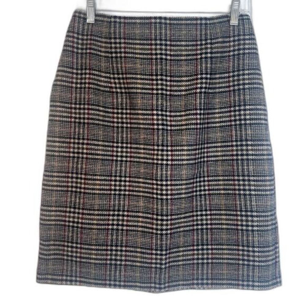 Plaid Wool Blend Skirt Straight 35th & 10 VTG Classic Academia WorkwearSize S/M*